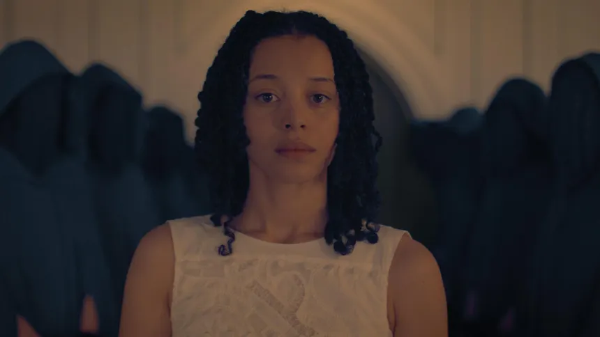 Chase Infiniti in The Testaments (Hulu, 2026)